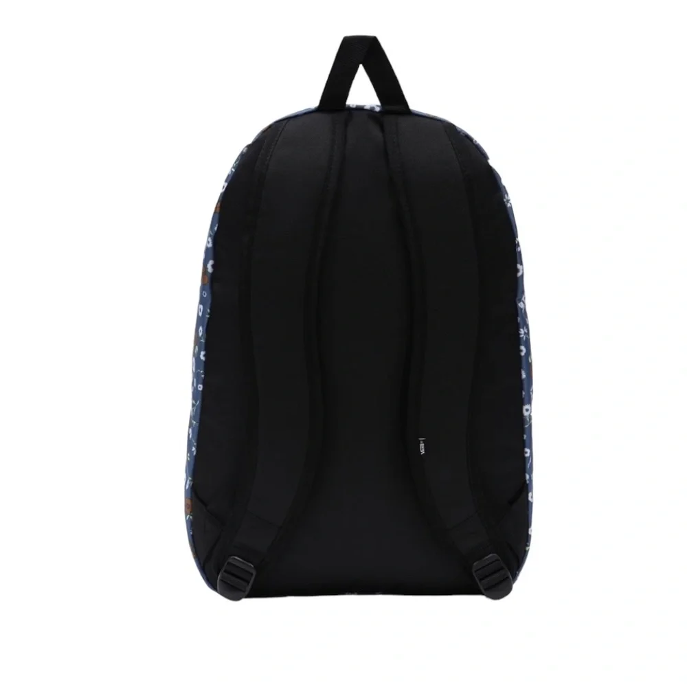 VANS Ranged 2 Prints Backpack Laptop Sleeve Casual Women's Blue Zip VN0A7UFMAHU - Picture 3 of 4